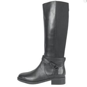 Coach Essex Semi black Mat calf stretch boots size 7.5